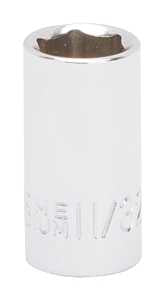 Vulcan MT6484042 Drive Socket, 11/32 in, 1/4 in Drive, 6-Point, Chrome Vanadium Steel