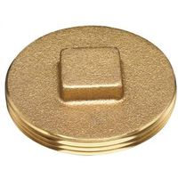 Oatey 4" Brass Cleanout Pipe Plug with Raised Head (42374)