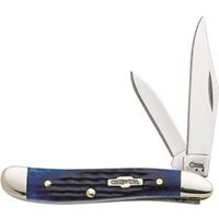 Case 02802 Folding Pocket Knife, 2.1 in Clip, 1.53 in Pen L Blade, Blue Handle