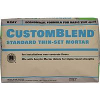 Custom CBTSG50 Series Thin-Set Mortar, Gray, Powder, 50 lb Bag, 85 to 95 sq-ft Coverage Area