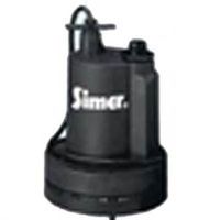 Simer 2305 Submersible Utility Pump, 115V, 1/4 HP, 1320 GPH, Thermoplastic