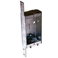 Raco 404 Switch Box, 1-Outlet, 1-Knockout, 1/2 in Knockout, Steel, Gray, Galvanized, Bracket 3-3/4x1