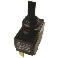 Gardner Bender GSW-114 Toggle Switch, 125/277 VAC, SPDT, Spade Terminal, Black