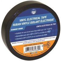 IPG 602 Electrical Tape, 60 ft L, 3/4 in W, PVC Backing, Black Pro Elec Tape
