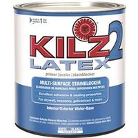 Kilz 20002 Exterior Primer, White, 1 Qt QT IN/EX LX Primer