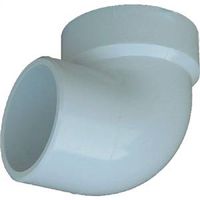 B&K 06084H 1-1/2" PVC Vent Street Pipe Elbow, 90° Angle, Hub, Schedule 40