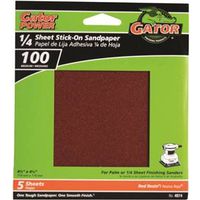 Gator Medium 100 Grit Aluminum Oxide Sanding Sheet, 4.5 in x 4.5 in