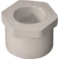 IPEX Reducing Bushing, 1-1/4" x 3/4", Spigot x Socket, White, SCH 40, 150 PSI