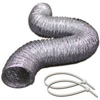 Lambro 418 Flexible Air Connector Kit, 4" Diameter, 8' Length, Aluminum