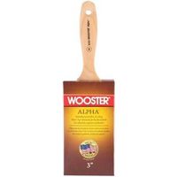 Wooster 4233-3 3" Alpha Varnish Brush, 3-3/16" L Bristle, Synthetic Bristle, Varnish Handle