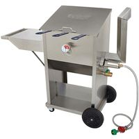 Fryer Stainless Steel Cart 9 Gauge with Side (77.5 lb)