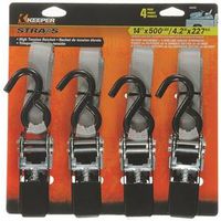 4-Pack 14" Ratchet Tie Downs (4.55 lbs)