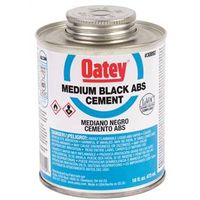 Oatey Black Solvent Cement, Opaque Liquid, 4 oz Can