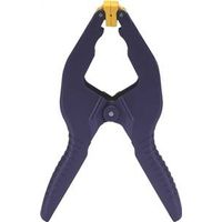 Irwin 58300 Spring Clamp, 3" Clamping, Resin, Blue/Yellow Spring Grip Clamp