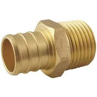 Apollo Pipe Adapter, 3/4" x 1/2", PEX x MPT, Brass, 200 PSI (APXMA1234)
