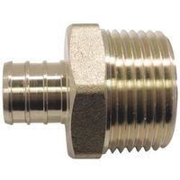 Apollo Pipe Adapter, 3/4" x 1", PEX x MPT, Brass, 200 PSI Pressure (APXMA341)