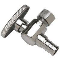 Apollo Stop Valve, 1/2" x 3/8" Connection, PEX Barb x Compression, Brass Body