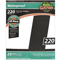 Gator 3283 Sanding Sheet, 11 in L, 9 in W, 220 Grit, Extra Fine, Silicon Carbide Abrasive