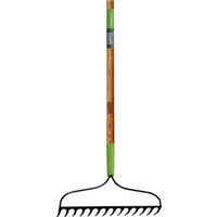 Ames 2825300 Bow Rake, 16-Tine, Steel Tine, Steel Head, 57-1/2 in L Handle