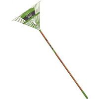 Ames 2915612 Leaf Rake, Steel Tine, 22-Tine, Wood Handle, 22" LWN Rake