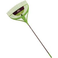 Ames 2915806 Leaf Rake, 26-Tine, Poly Tine, Steel Handle, 60 in L Handle