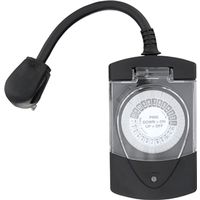 Westek TM1613DOLB Heavy-Duty Mechanical Timer, 15 A, 24 Cycles, Black