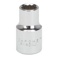 Vulcan MT6515241 Drive Socket, 7/16 in x 12-Point, Chrome Vanadium Steel, Chrome