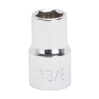Vulcan MT64933403L Drive Socket, 3/8 in, 6-Point, Chrome Vanadium Steel, Chrome