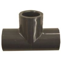 Lasco 801005BC 1/2" PVC Pipe Tee, Slip, Gray, Schedule 80