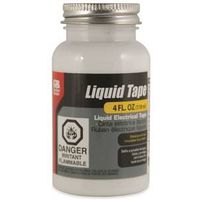 Gardner Bender LTW-400 Liquid Electrical Tape, White, 4 oz Bottle