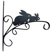 Landscapers Select GF-3055 Plant Bracket, 11 In L, 11.8 In H, Steel, Matte Black, Wall Mounting