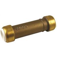 SharkBite Brass Slip Pipe Coupling, 1 in, for SCH 40, SCH 80, SCH 180, 200 psi Pressure