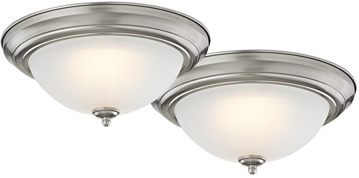 Boston Harbor ZD13-BN-C Ceiling Light Fixture, 2PK, 13IN, 3000 K Color Temp, LED Lamp