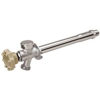 B&K Anti-Siphon Frost-Free Sillcock Valve, 10" L, 1/2" x 3/4" MPT x Hose, 125 psi, Chrome, Brass