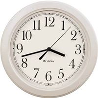 Westclox 46994A Round Wall Clock, 8-1/2 in Dia, White Frame, Plastic Clock Face, Analog Rooster