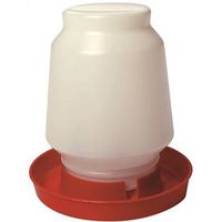 Little Giant 7506 Complete Poultry Fount, 1 Gal Capacity, Plastic, Red Poultry Water Set