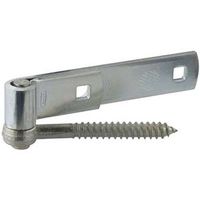 National Hardware N130-005 Hook/Strap Hinge, 6" L x 1-1/4" W, 0.19" Thick, Steel, Zinc