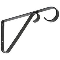 National Hardware V2653 Series Plant Bracket, 6 In L, Steel, Black