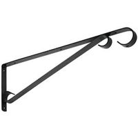 National Hardware V2656 Series Plant Bracket/Sign Holder, 15 in L, Steel, Black