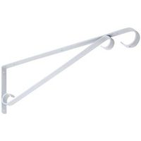 National Hardware V2656 Series Plant Bracket/Sign Holder, 15 in L, Steel, White