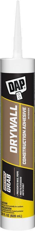 DAP DYNAGRIP Drywall Adhesive, Off-White, 28 oz Cartridge (27518)