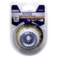 Vulcan 321231OR Wire Cup Brush, 3" Diameter, 1/4" Quick Change Shank