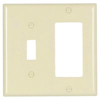Eaton Wiring Devices 2153LA-BOX Combination Wallplate, 2-Gang, High-Gloss