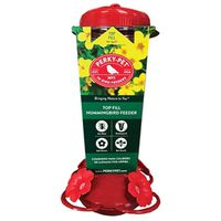 Perky-Pet Bird Feeder, 24 oz, 4-Port/Perch, Clear Plastic, 10-3/4 in H (138TF)