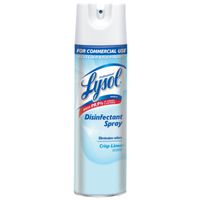 Lysol 74828 Disinfectant Spray, 19 oz, Crisp Linen, Clear/Water White