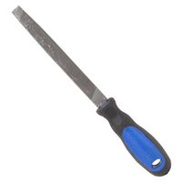 Vulcan JL-F010 File with Rubber Grip, Flat Profile, Mill Pattern, 5-3/4 in L Blade, 5/8 in W Blade
