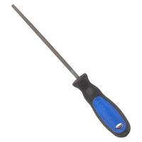 Vulcan JL-F005 Round File with Handle, Rat Tail Profile, Single Cut, 5-3/4 in L Blade
