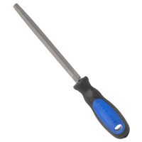Vulcan JL-F007 File with Rubber Grip Handle, Triangle Profile, 6 in L Blade, 3/8 in W Blade