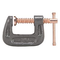 Vulcan JL27360 Heavy Duty C-Clamp, 1 in Max Opening Size, 0.6 in D Throat, Gray Steel Body