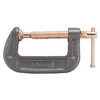 Vulcan JL27361 Heavy Duty C-Clamp, 2 In Max Opening Size, 0.8 In D Throat, Gray Body